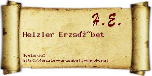 Heizler Erzsébet névjegykártya