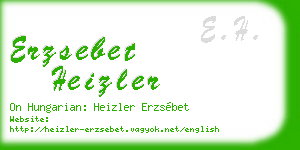 erzsebet heizler business card