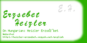 erzsebet heizler business card
